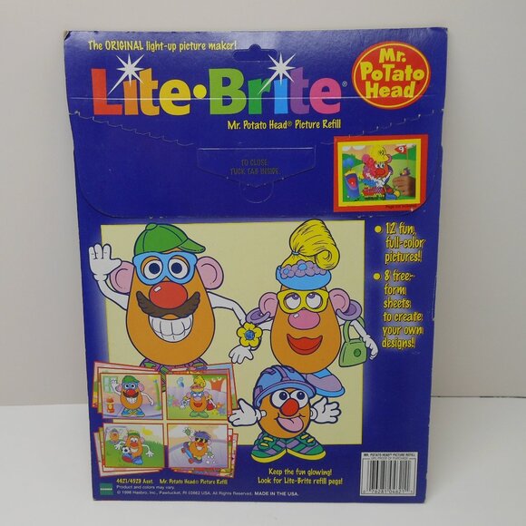 1998 Hasbro Lite-Brite Mr. Potato Head Picture Refill New/Sealed - Picture 2 of 5